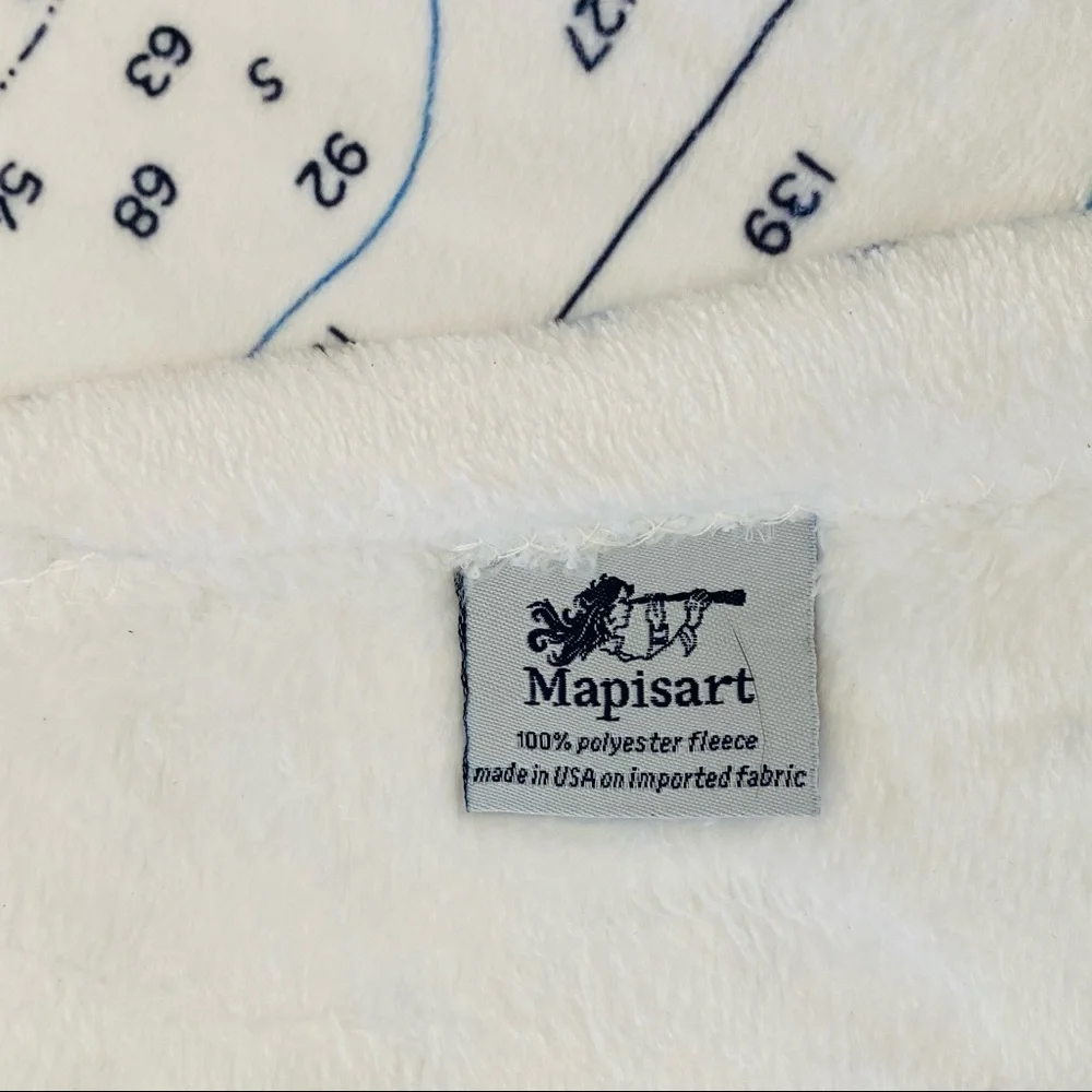NEW without TAGS PLUSH Catalina Island print fleece blankets